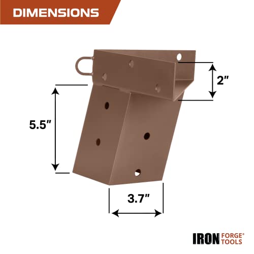 Image of Deer Stand Brackets, 4x4 Powder Coated Steel Elevator Brackets for Outdoor Hunting Platform, Elevated Deer Blinds, Tower Stands, Box Blinds & Treehouse, 4 Pack Includes Mounting Accessories