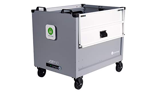 Lockncharge Joey 40 Safe, Secure, Charging Cart With Baskets Included- Compatible With Most Tablets, Chromebooks, And Laptops (10238) #TOP3