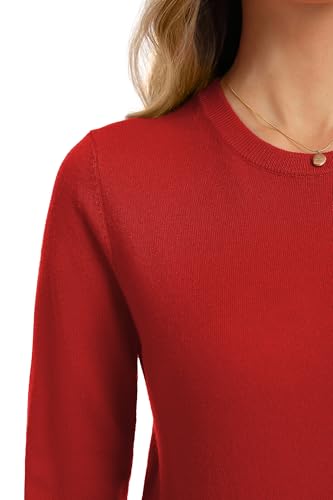 Image of QUALFORT Women's Sweaters Long Sleeve Soft Lightweight Basic Knitted Pullover Sweater