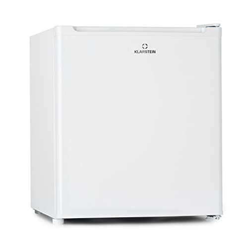 Klarstein Garfield Eco - 34 Liter Nutzinhalt, 4-Sterne-Gefrierfach, 117kWh/Jahr, 2 Ebenen, 41 dB, herausnehmbarer Gitterablage, freistehend, platzsparend, ca. 44 x 52 x 47 cm (BxHxT), weiß