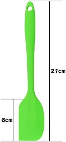 Jagowa 1 Piece Silicone Spatula Multifunctional Heat Resistant Small Non-Stick Food Spoon for Cooking and Baking (Green)