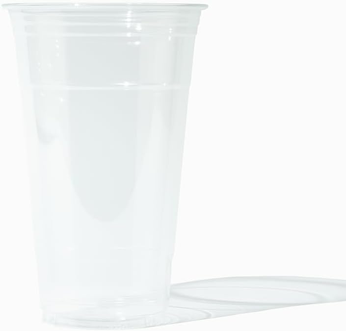 UNIQ 1000-Count 24 oz Plastic Drink Cups Clear Color | Disposable PET Cups for Cold Beverages