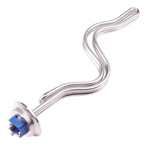 Elemento Riscaldante, Elemento Riscaldante 240V 2 Pollici Tri-Clamp Brewing 2,5KW 4,5KW 6,5KW SUS304 Riscaldatore Elettrico Ad Immersione For Acqua(Only heater,240V WITH BLACK CAP_4500W)