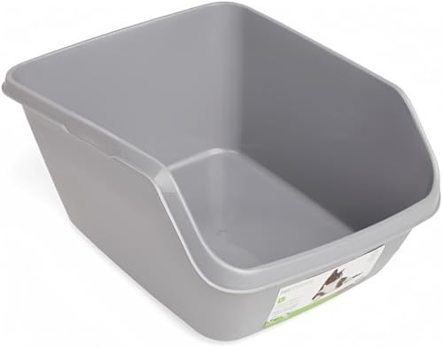 Image of So Phresh by Petco Scatter Shield High-Back Litter Box Grey Large 18.5 inch L X 15 inch W X 8.5 inch H