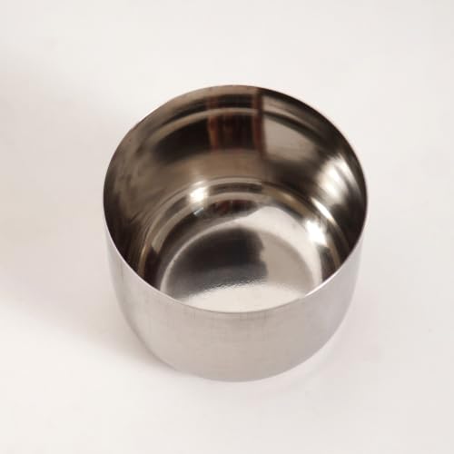 Image of Nestasia Stainless Steel Masala Dabba for Kitchen Storage (90ml x 7 Containers) - Engraved Spice Box with See Through Lid & Spoon | Rust-Free & Diswasher Safe Garam Masala & Biryani Masala Dani