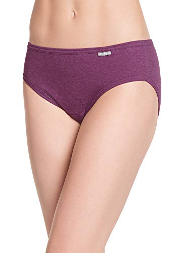 Image of Jockey Women's Underwear Plus Size Elance Bikini - 3 Pack, Oatmeal /Boysenberry /Perfect Purple, 8