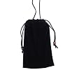 Case Cover with Chain and Loop Closure Soft Cloth Flannel Carrying Bag for Nokia 2720 fold phone - Black