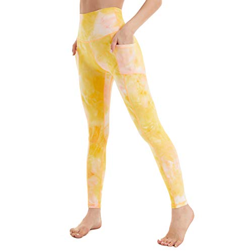 Image of iniber High Waisted Yoga Pants with Pockets for Women 4-Way Stretch Soft Running Workout Leggings Athletic Yoga Pants