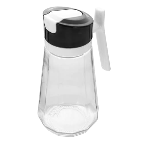 Toyvian Aceitera de Vidrio para Cocina con Gran Capacidad Diseño Ergonómico Antideslizante Almacenamiento Seguro para Aceite Vinagre y Salsa para Hogar y Restaurantes
