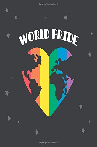 World Pride: medium size, portable, lined notebook with page number and date, ideal for organization, daily planner, journal, taking notes, diary / ... lesbian, bisexual, community, transgender
