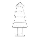 Oblique Unique® Metall Weihnachtsbaum Tannenbaum Gestell zum Dekorieren Basteln in Schwarz 100 x 45 cm Christbaum für DIY Adventskalender Weihnachten