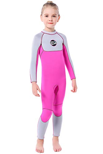 Cokarsey Girls 3mm Neoprene Full Wetsuit Back Zip for Snorkeling, Swimming, Diving