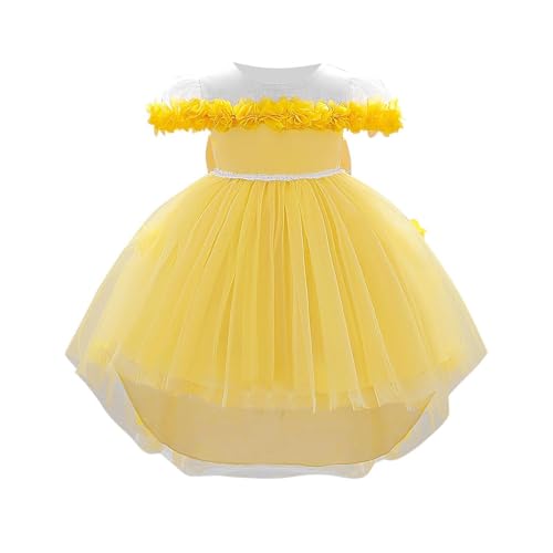 6M-3Y Baby Girls Toddler Tutu Dress Infant Tulle Dress Party Princess Dresses Off The Shoulder Formal Prom Gowns
