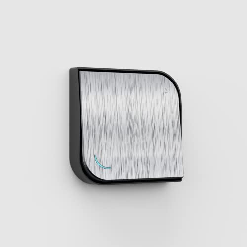 Anchor by Panasonic Obel Bell Switch | 6A 2 Module Door Bell Push Switch with Indicator | (Leaf Silver Lining, 8421)