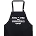 EXPRESS-STICKEREI Lustige Kochschürze für Herren: Männer die Kochen sind unwiderstehlich! Moderne Schürze verstellbar mit Tasche Grillschürze Grill-Fans Küchen-Schürze Mustache - Geschenk Meisterkoch