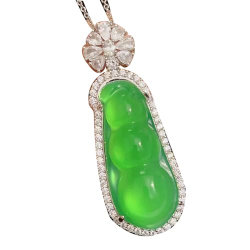 Collier pendentif haricot argent S925 et pierre naturelle au design épuré