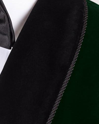Men's Short Velvet Blazer Slim Fit Double Breasted Smoking Jacket Coat Tuxedo for Wedding Prom Dinner3
