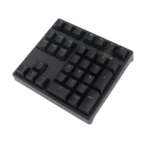 Wakects Pavé Numérique Filaire USB, Clavier Numérique Mécanique 34 Touches Interrupteur Bleu Rétroéclairage RGB 17 Effets Lumineux, Inclinaison Ergonomique Détachable Type C pour OS X (Black)