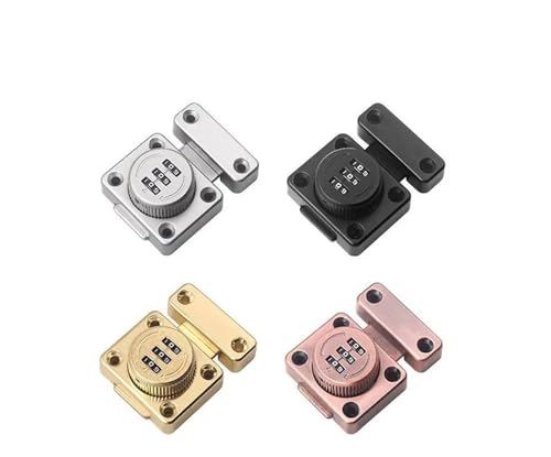 メカニカルキーレスキャビネットロック スイベル引き出しロック コンビネーションロック コンビネーションラッチ ファイルキャビネット スマートデジタルパスワードロック 1個(ブラック)