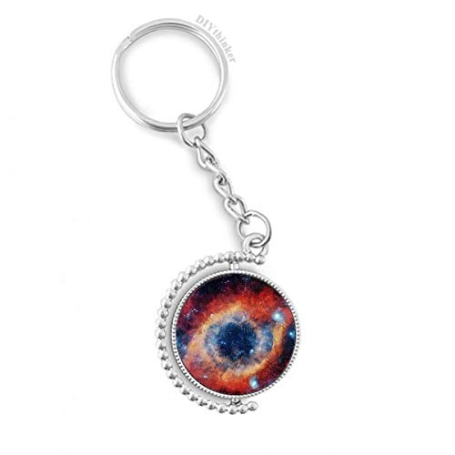 Univers des yeux motif rotatif clé anneau multicolore 1,2x3,5 pouces