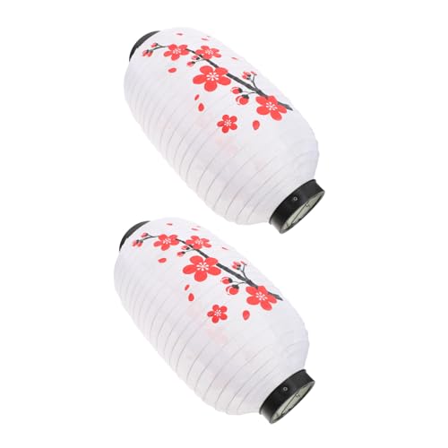 INOOMP 2 Piezas Linternas Japonesas Tradicionales de Tela Decoración Floral para Hogar Festivos Diseño Versátil para Restaurante y Izakaya