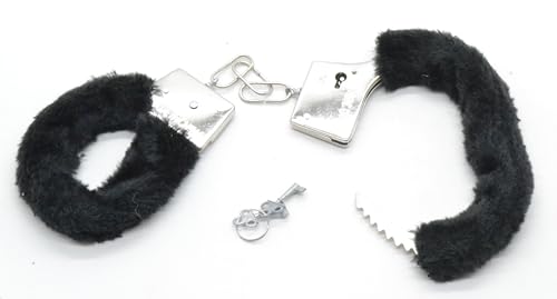 Z1 Manette in metallo con peluche nero, accessorio per costume di...