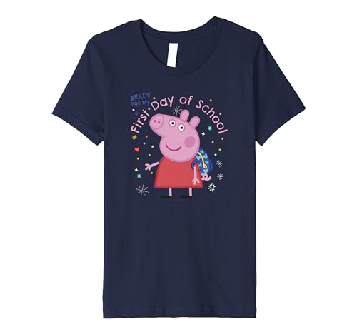 T-Shirt Peppa Pig enfant haut premium pour premier jour d'école
