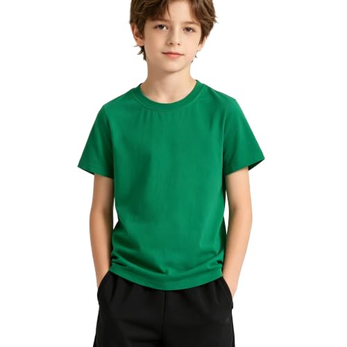 Domissya Boys Spring Tshirts Kids St Patricks Day Shirt Toddler Boy Shirts Green Short Sleeve Shirts Crewneck Tshirt for Teens Basic Tops Boy Casual Tees Size 5-6