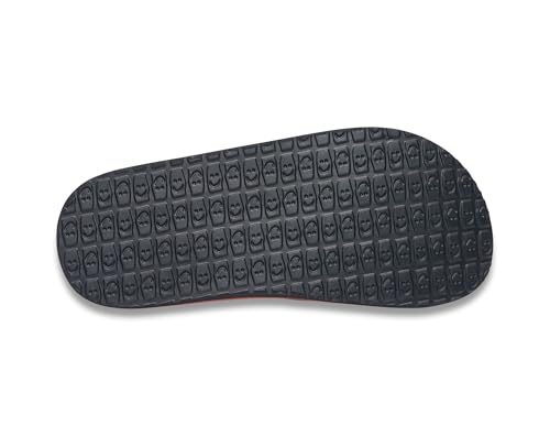 Sanuk Mens Beer Cozy | Flip Flops for Men | Mens Sandals | Beach Sandals | Supportive & Lightweight | Memory Foam Footbed, Black Blaze, 12