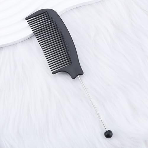10 peines plásticos para peinados con dientes anchos y barra blanca miniatura 3