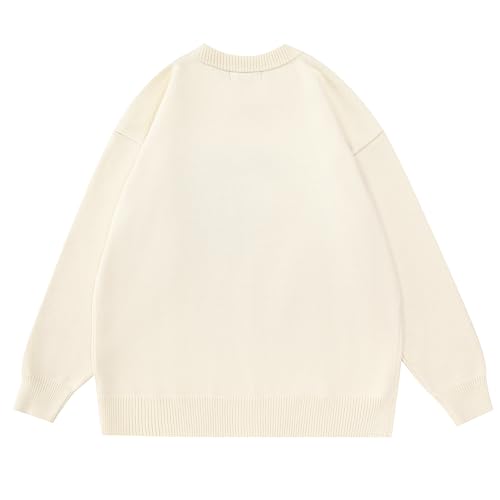 Mens Graphic Sweater Unisex Long Sleeve Knit Oversized Sweater Aesthetic Streetwear Casual Sweaters Tunic Tops2