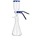 Apparecchio di Filtrazione per Provette in Plastica Trasparente da Laboratorio, unità di Filtraggio per Solventi Liquidi Kit di Morsetti per Imbuto per Beute da 500 Ml con Anima in Sabbia,1L