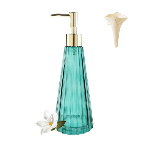 Glass Soap Dispenser, Countertop Soap Dispenser for Bathroom and Kitchen