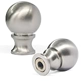Ball Lamp Finial Cap Knob for Lamp Shade Top,Solid Lamp Finial Caps,Heavy Brushed Nickel Top Screw F