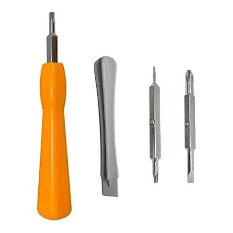 4 Pcs Ring Doorbell Replacement Screwdriver Kit,Double-Ended T6 T15 Torx Screwdriver Bit Set with Cross Disassemble Rod Cover
