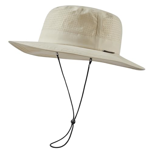 Image of UPF 50+ Bucket Sun Hat with Laser Perforated Mesh Cooling Adjustable Breathable Lightweight for Outdoor Men Women