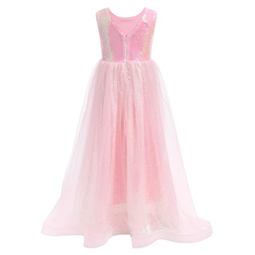 Girls Sequin Dress Sleeveless Princess Birthday Dress Graduation Wedding Party Formal Pageant Dresses for Girls2