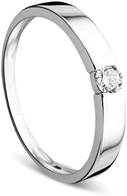 OROVI Women's ring, solitaire gold engagement ring, diamond ring ...
