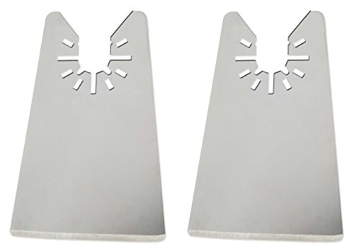 Oshlun MMC-5002 2-Inch Oscillating Tool Flexible Scraper with Quick-Fit Arbor for Standard and Quick Change Tools, 2-Inch, 2-Pack