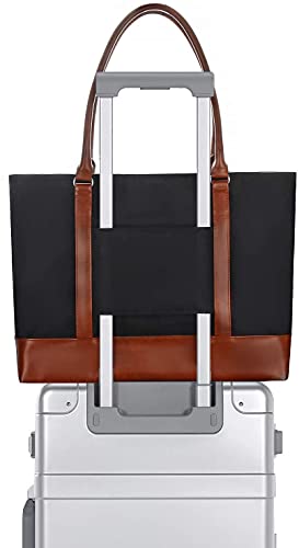 Woman Laptop Tote Bag,Usb Teacher Bag Large Work Bag Purse Fits 15.6 In Laptop,Lightweight Waterproof Computer Shoulder /Messenger Bag(Ablack) #TOP2