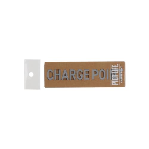 TQOOL 表札 プレート 裏両面テープ付き アクリル 日本製 PICT LIFE. CHARGE POINT グレー 1枚入 19x140mm 24805