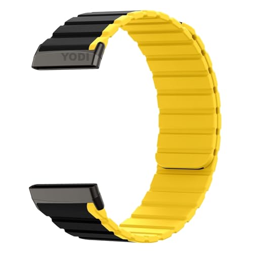 Image of YODI Watch Band Compatible with Fitbit Versa 4 / Fit bit Versa 3 / Fitbit Sense /Sense 2 Band, Soft Replacement Silicone Wristband for Women Flexible Waterproof Sport Watch Strap for Men Large