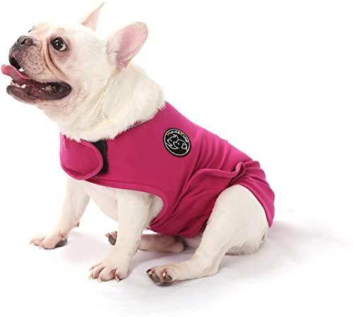 Mint Abrigo para aliviar la ansiedad del perro, chaqueta ligera para mascotas ansiosas, mantiene la comodidad calmante (rojo rosa, S)