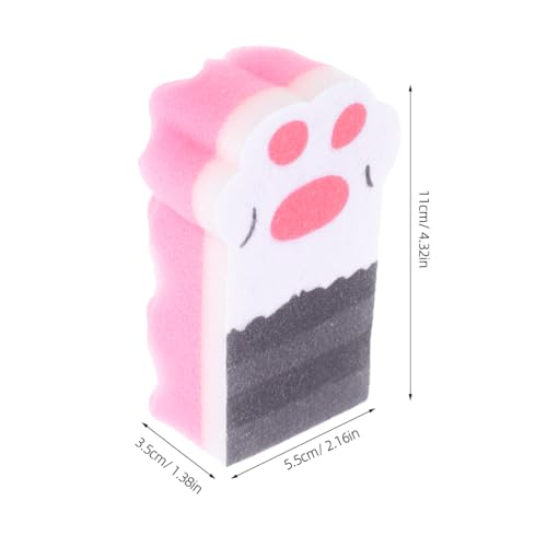 Image of Healeved Cat Claw Sponge Kitchen Cleaning Sponges Thickened Dishwashing Scrubber for Pots Bowls Cups 1.7X0.85X4.33 Inches Reusable Non-Woven Fabric