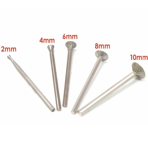 Pack de 12 fresas diamantadas con punta en forma de cuenco miniatura 3