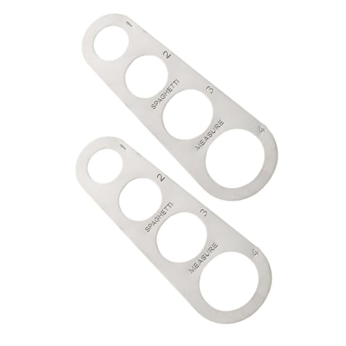FUNNETOYU 2 pièces Règle Inox pour Spaghetti Outil de Mesure de Pâtes Résistant et Pratique Contrôle des Portions Accessoire Cuisine pour Cuisson Rapide