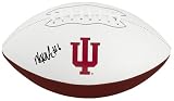 Mikail Kamara Signed Indiana Logo Brands White Logo Football