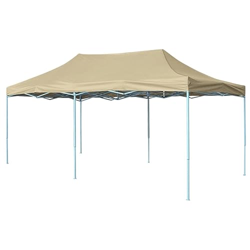 Tente pliable pop-up 3x6 m blanc crème cabine de douche et grand abri