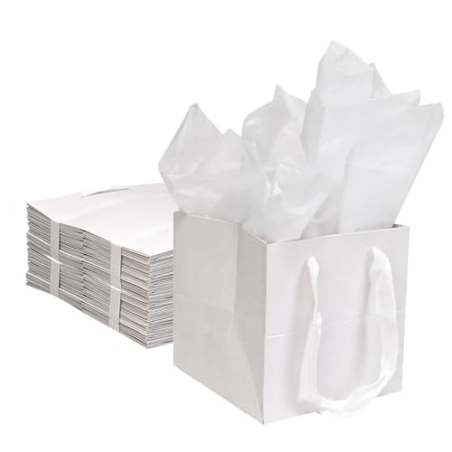 Sacs cadeaux blancs Papertide idéals pour emballer vos présents délicats
