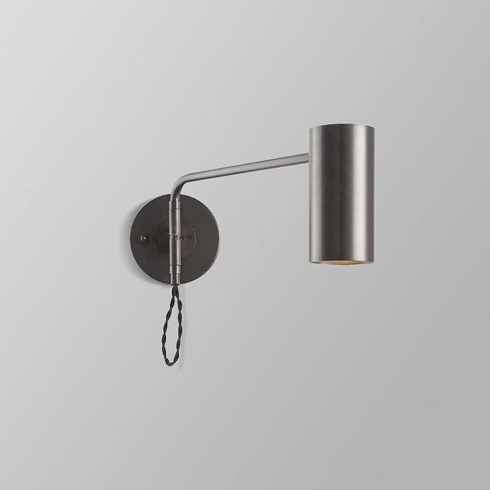Sconce swing bras lampe murale liseuse tête de lit réglable noire